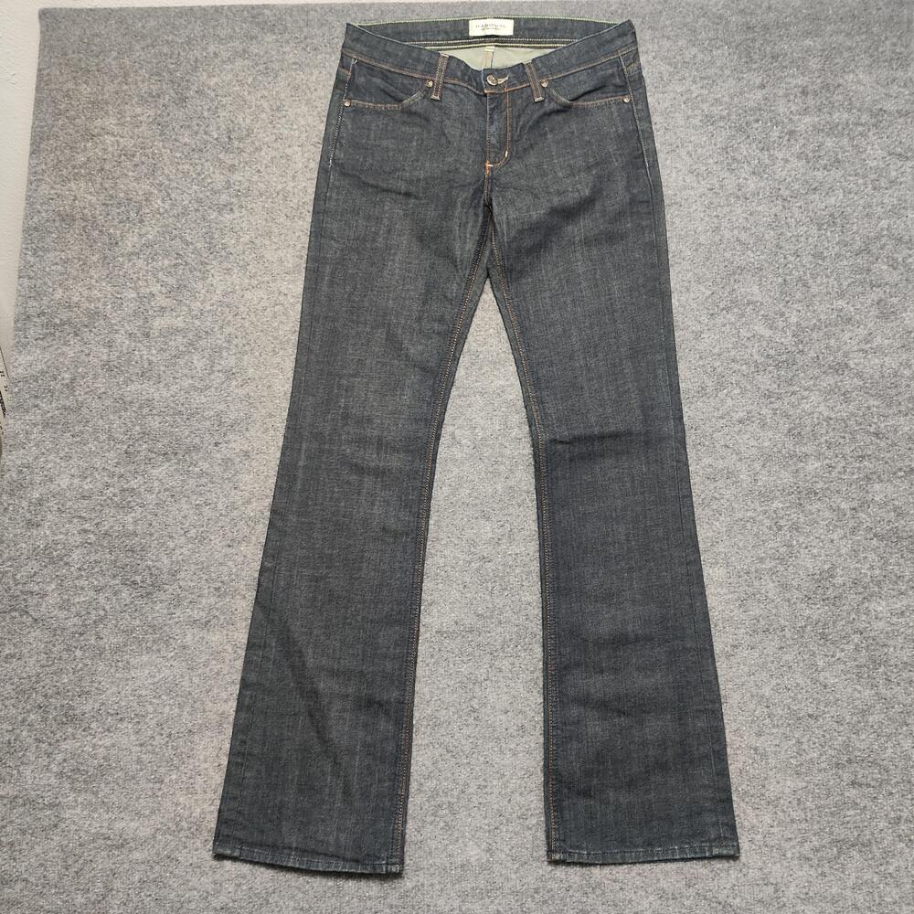 Habitual Jeans Womens 29 Dark Wash Low Rise Straight Stretch Denim Made In USA